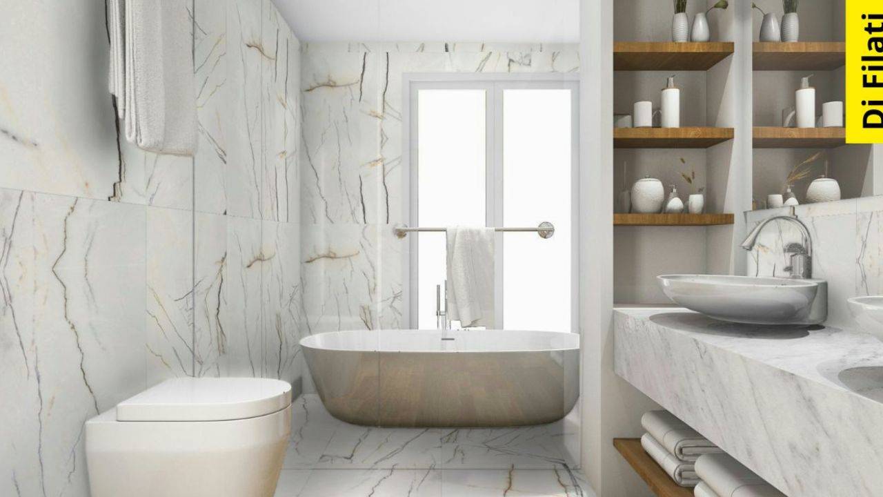 baño azulejos marmol