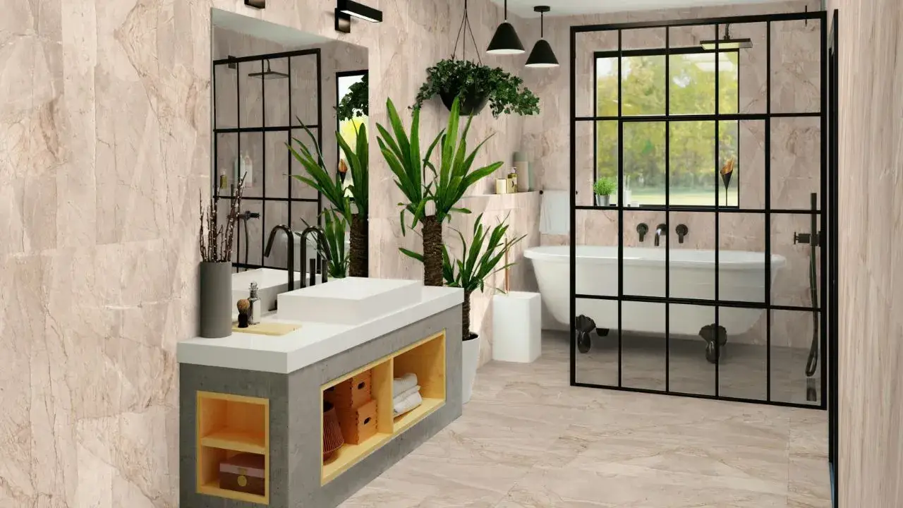 azulejo imitacion piedra baño losas piedra
