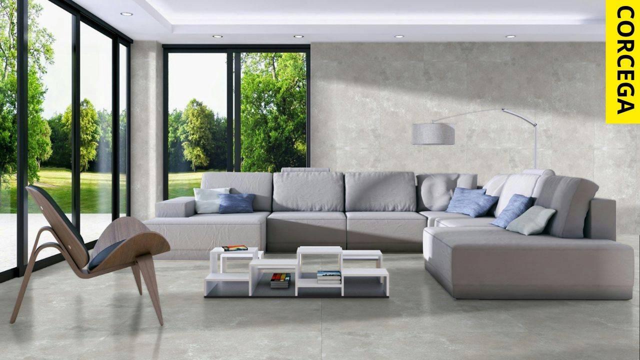 suelo porcelánico gris