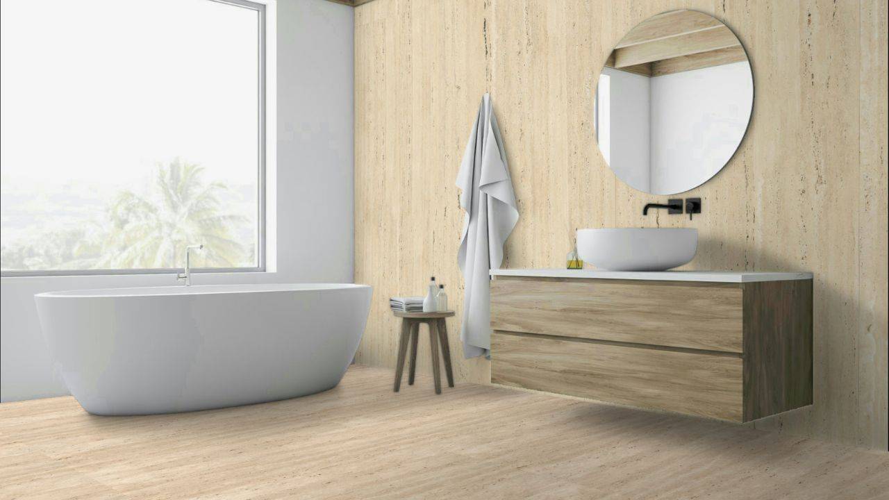 azulejos beige baño