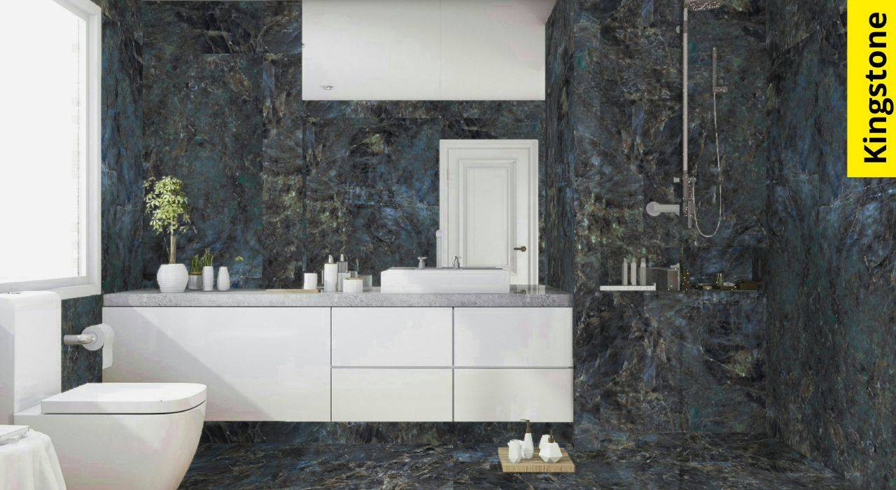azulejos azules baño
