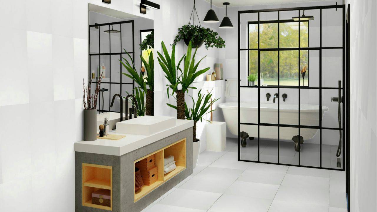 azulejo blanco para baño