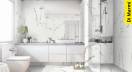 azulejo baño blanco