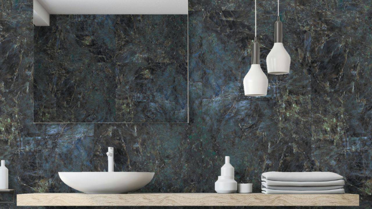 azulejos de baño azules